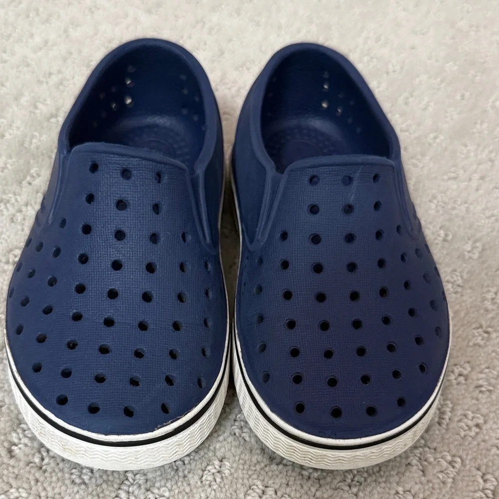 Native Miles Kids Navy Perforated Slip-On Water Shoes